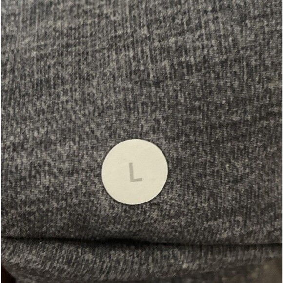 Lululemon Large T.H.E. Short 9” Heather Texture Printed Greyt Deep Coal Yellow - Picture 10 of 10